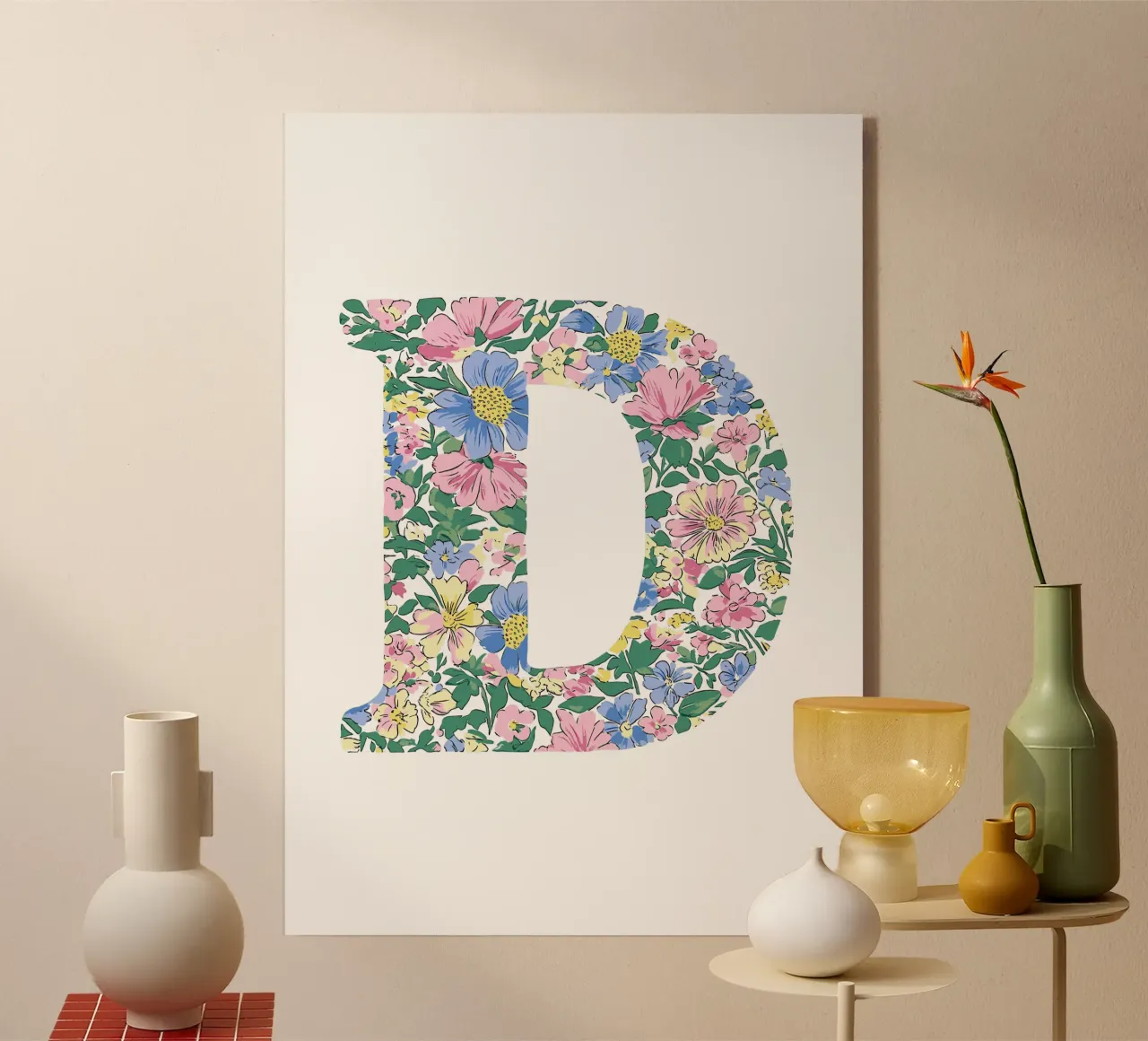 Floral D plexiglass da KidzStudio