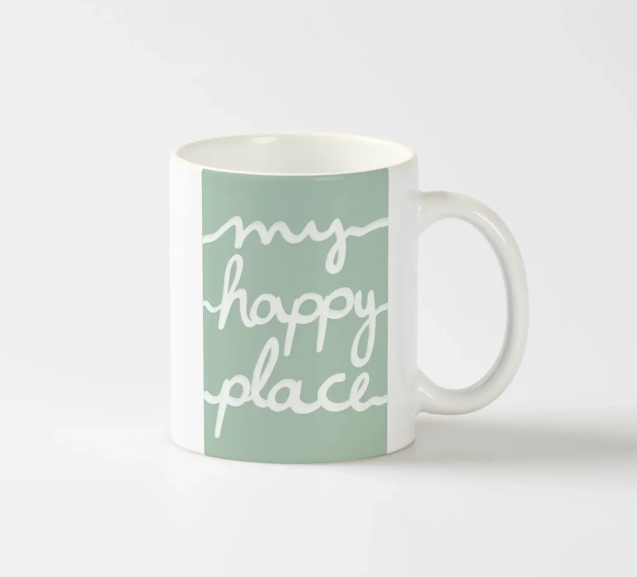 My happy place green tazza in ceramica da BAINAI