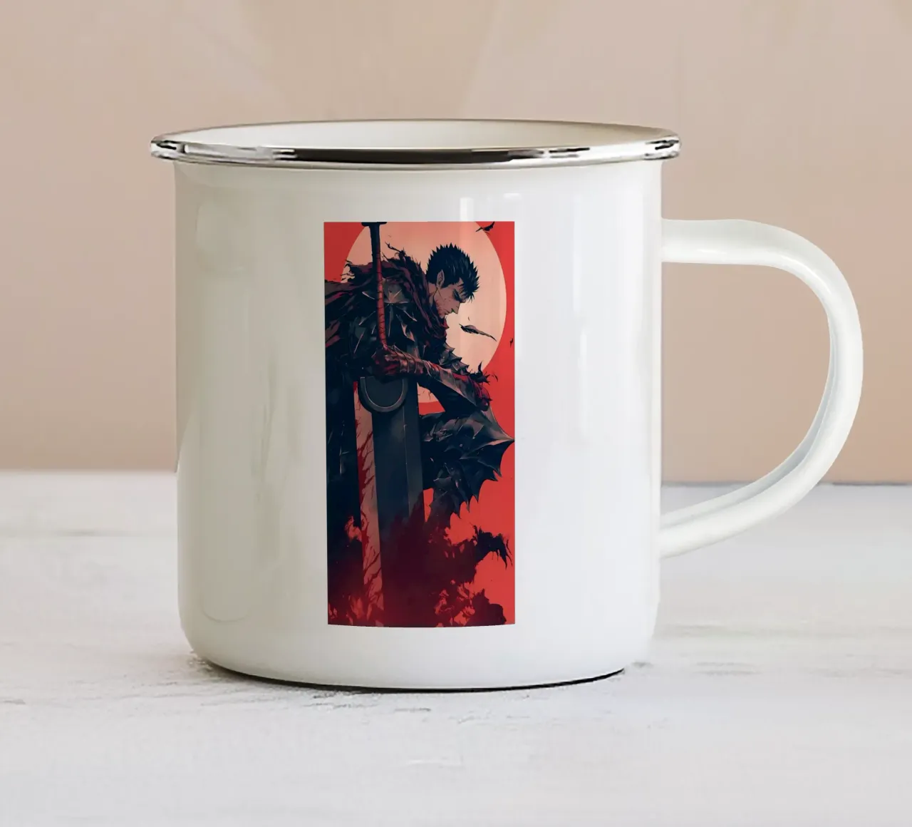 berserk carta da parati 3 tazza in smalto da mitaco