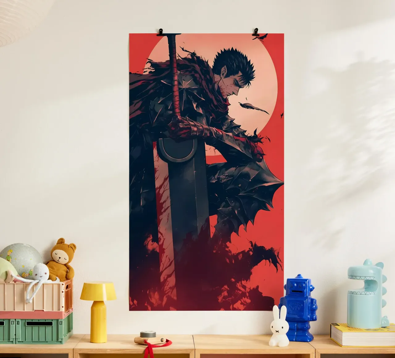berserk carta da parati 3 poster con telaio in alluminio da mitaco