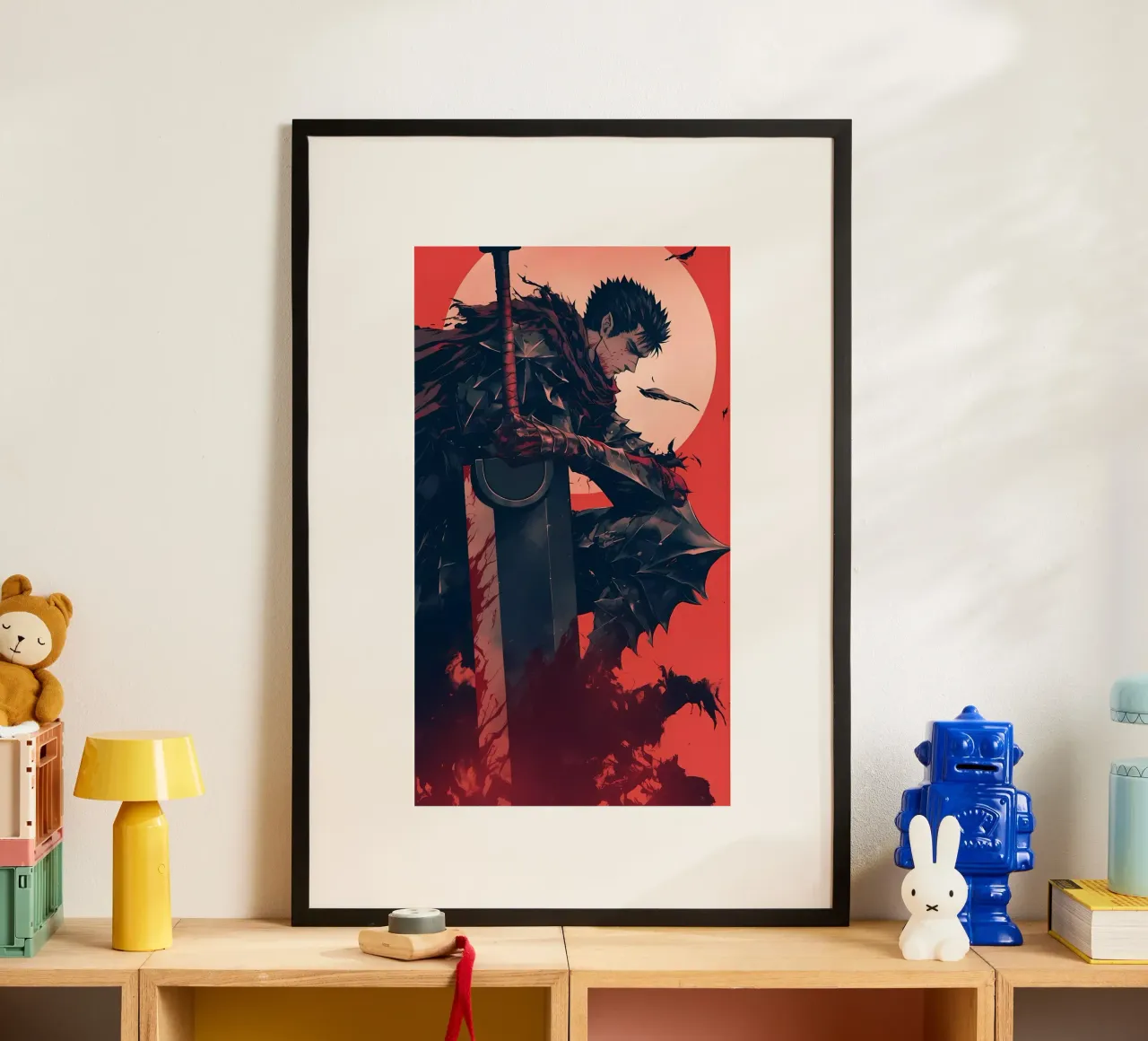 berserk carta da parati 3 poster con telaio in alluminio da mitaco