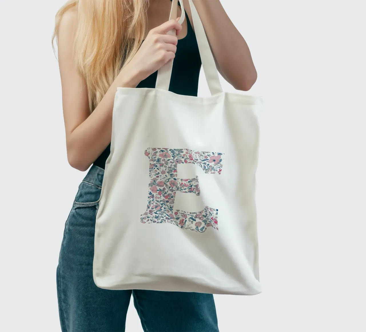 Floral E borsa in juta da KidzStudio
