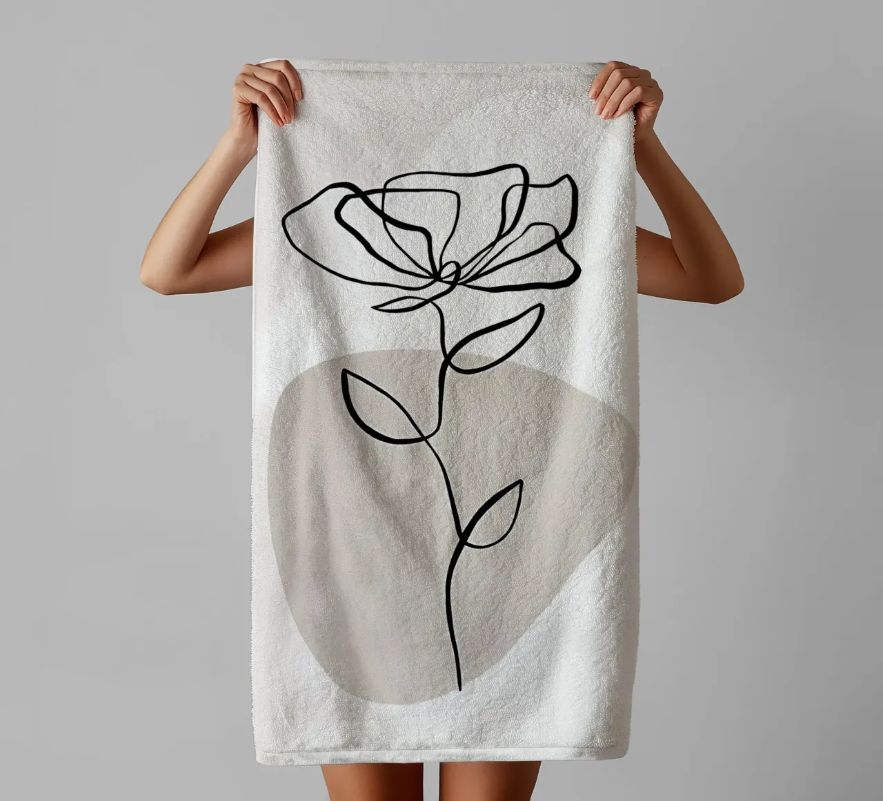 Linee botaniche n. 1 asciugamano da bagno da mitaco