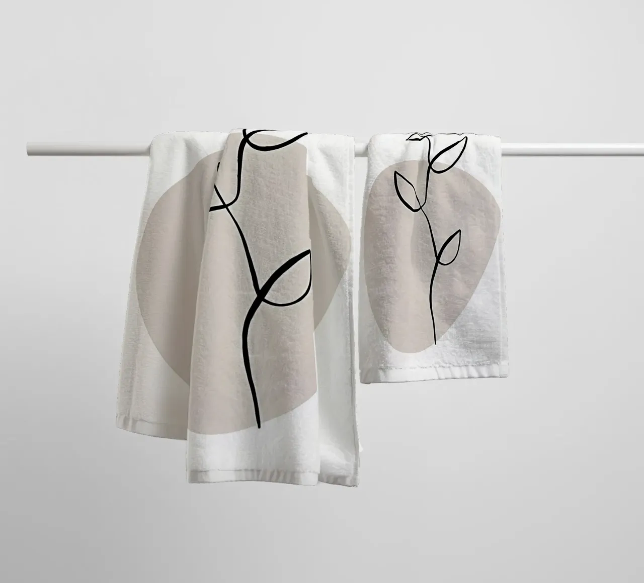 Linee botaniche n. 1 asciugamano da bagno da mitaco