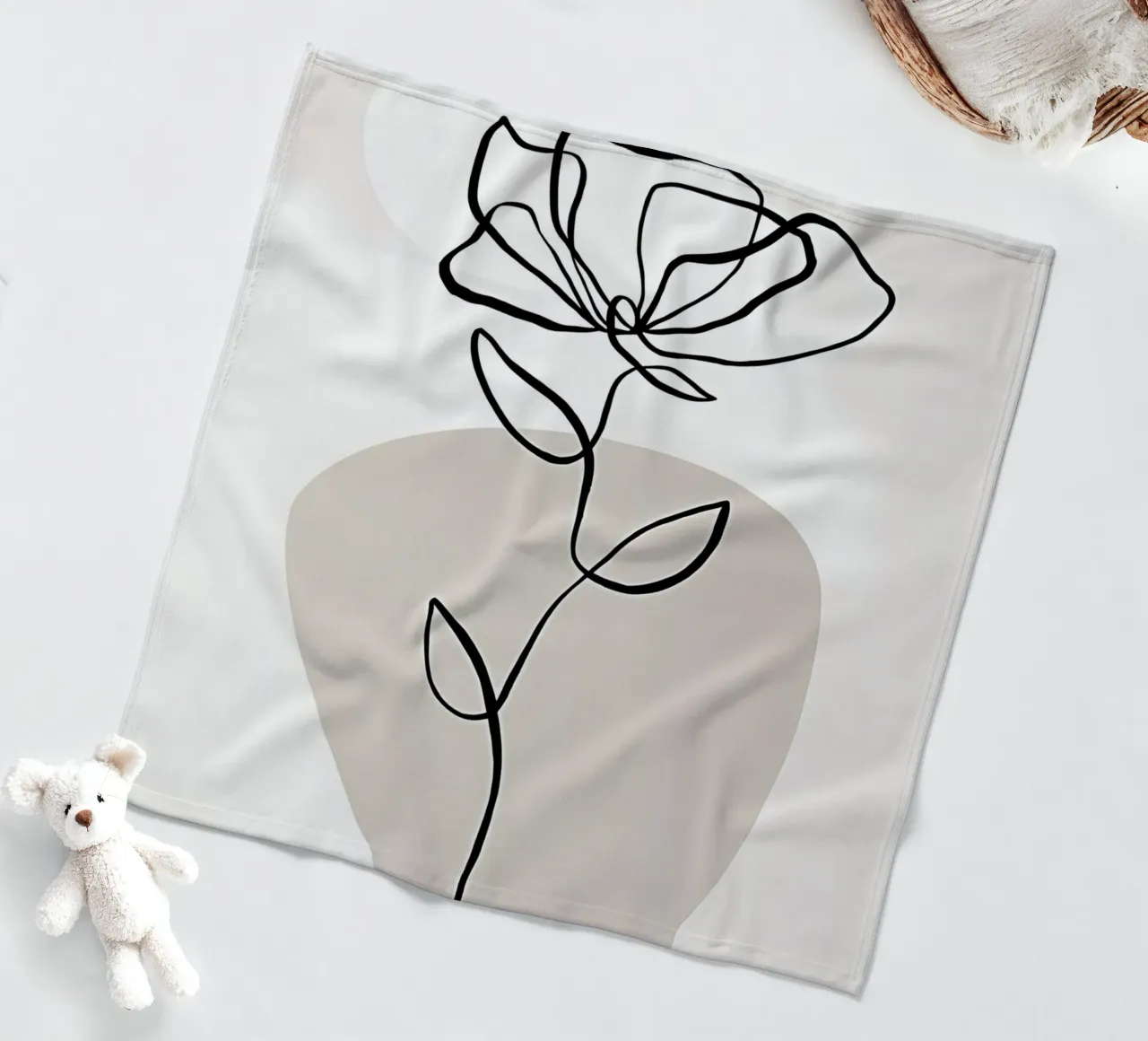 Linee botaniche n. 1 coperta in pile da mitaco