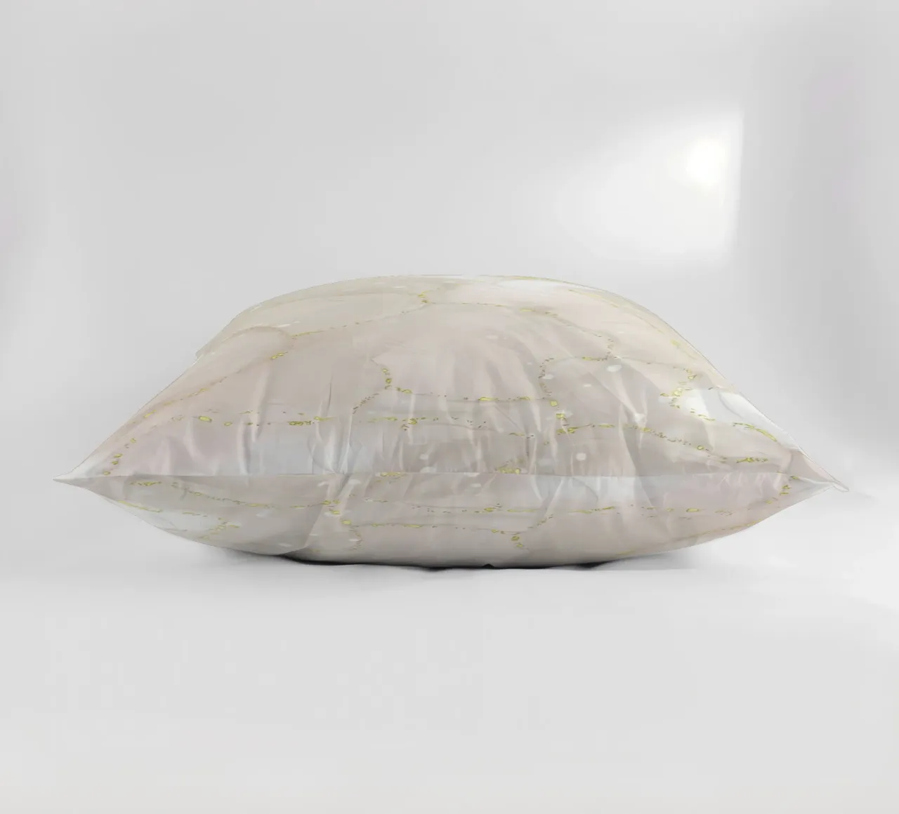 Marmo marrone con linea e scintillio d'oro cuscino da mitaco