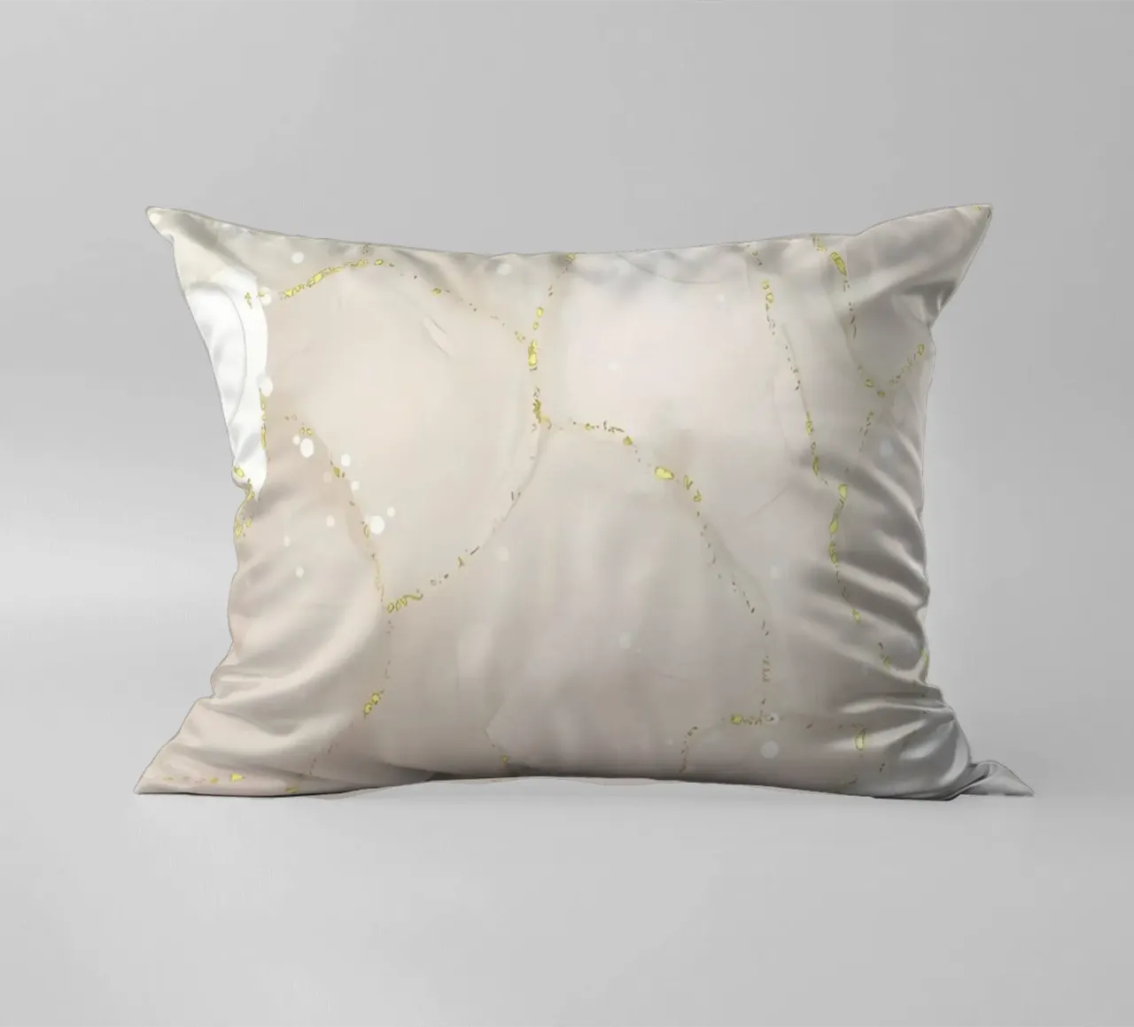 Marmo marrone con linea e scintillio d'oro cuscino da mitaco