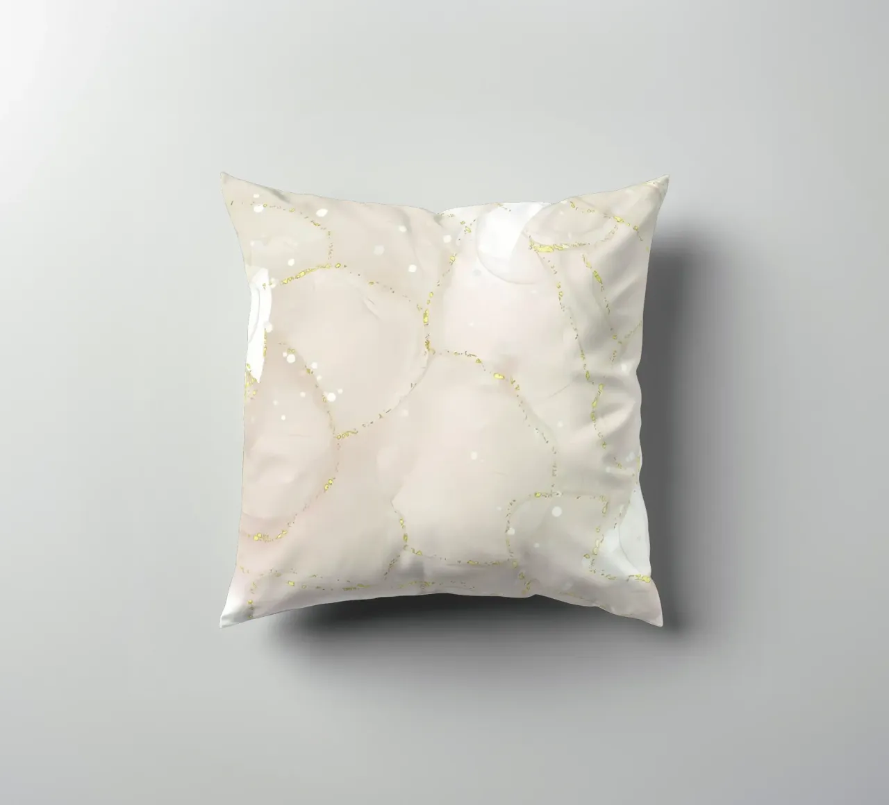 Marmo marrone con linea e scintillio d'oro cuscino da mitaco