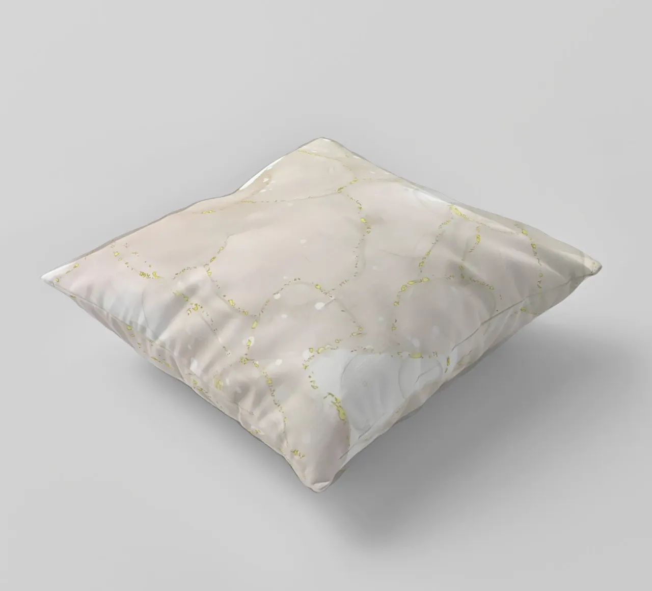 Marmo marrone con linea e scintillio d'oro cuscino da mitaco