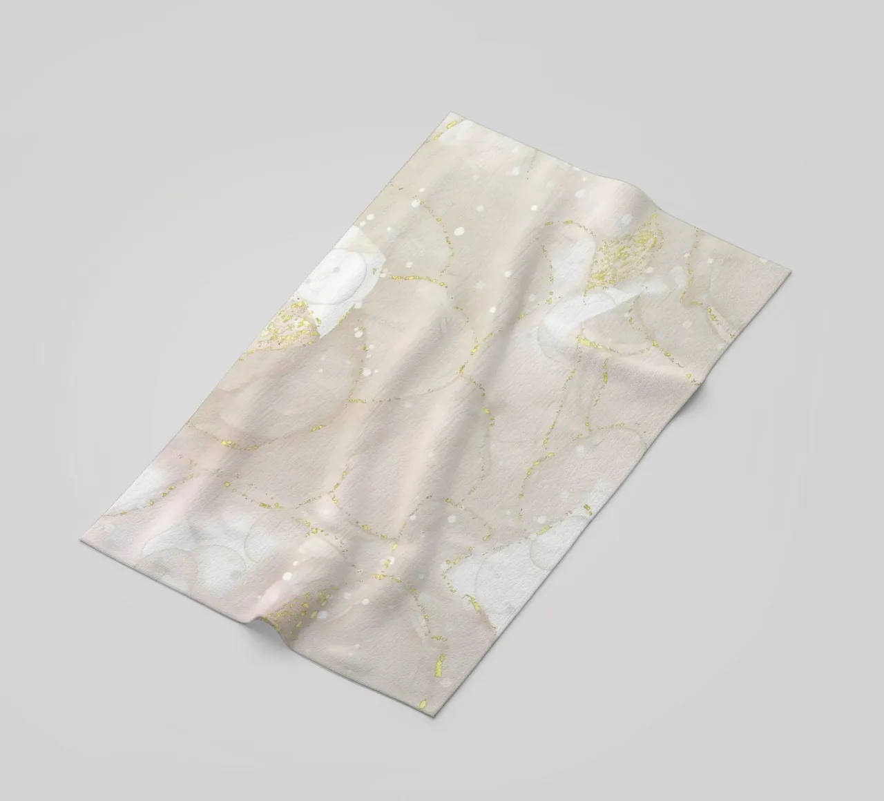 Marmo marrone con linea e scintillio d'oro telo mare da mitaco