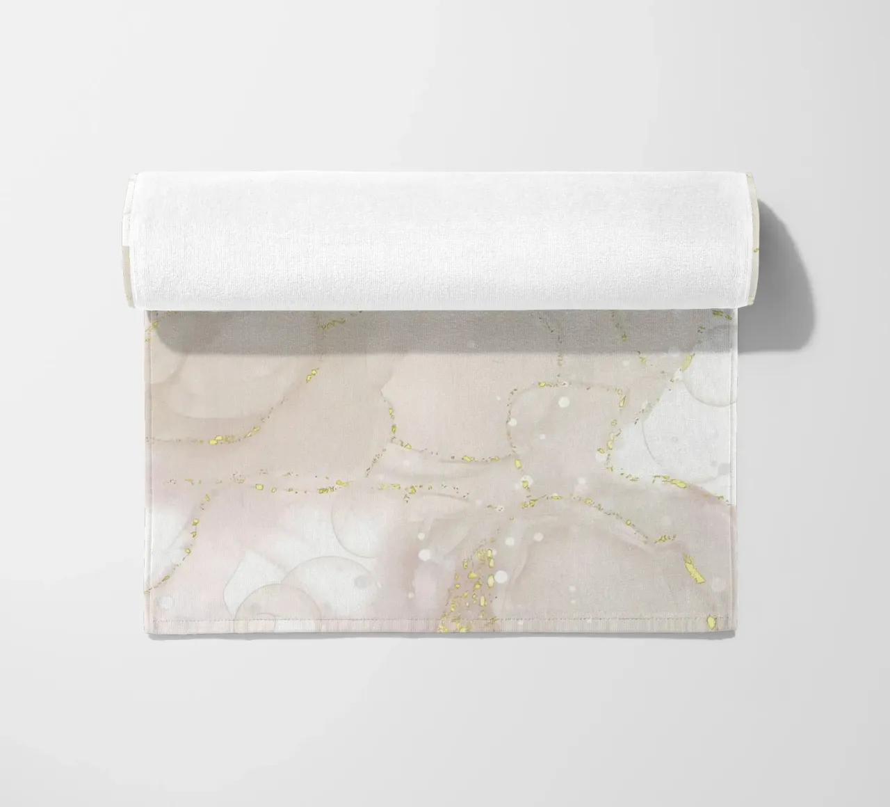 Marmo marrone con linea e scintillio d'oro telo mare da mitaco