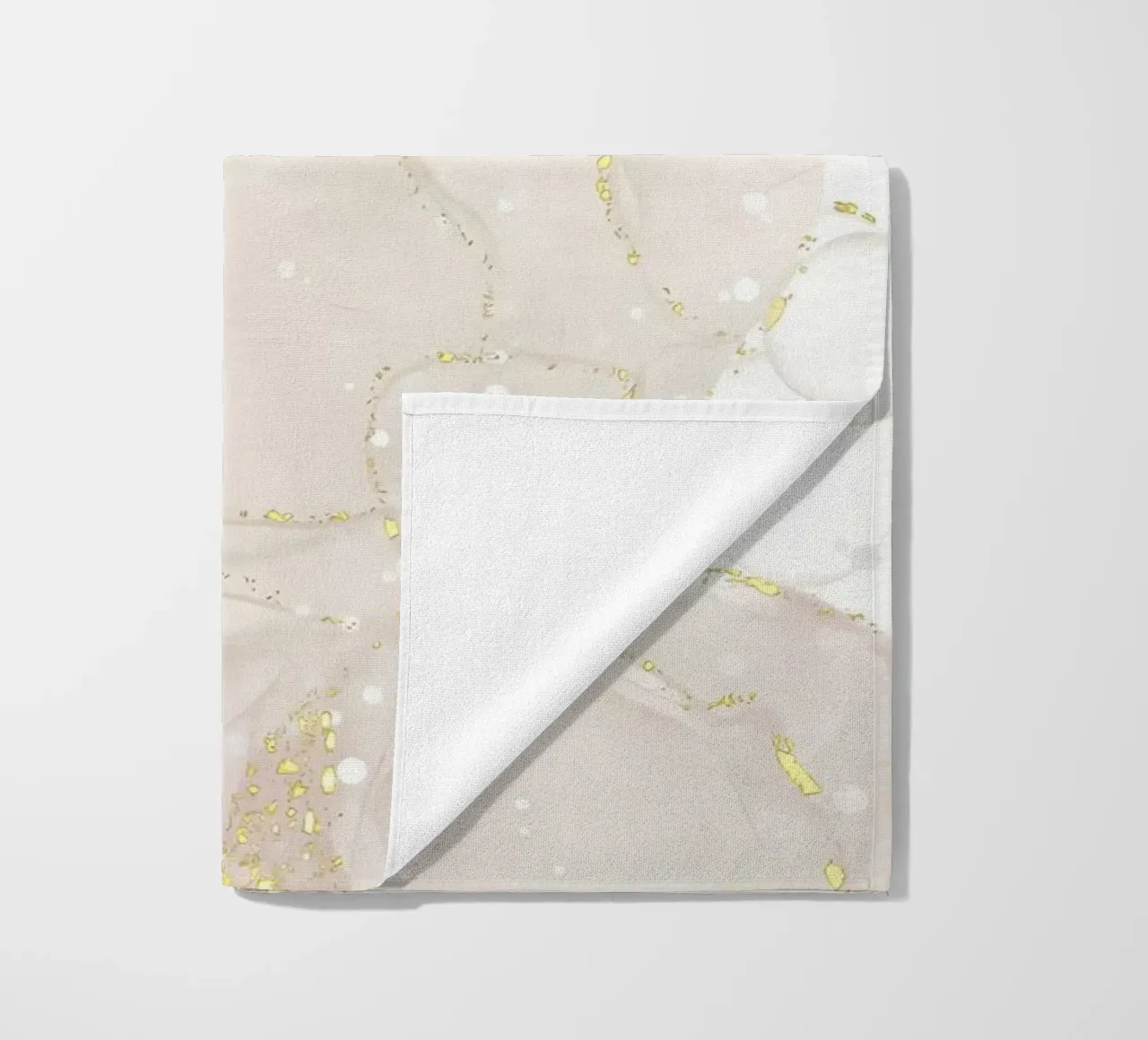 Marmo marrone con linea e scintillio d'oro telo mare da mitaco
