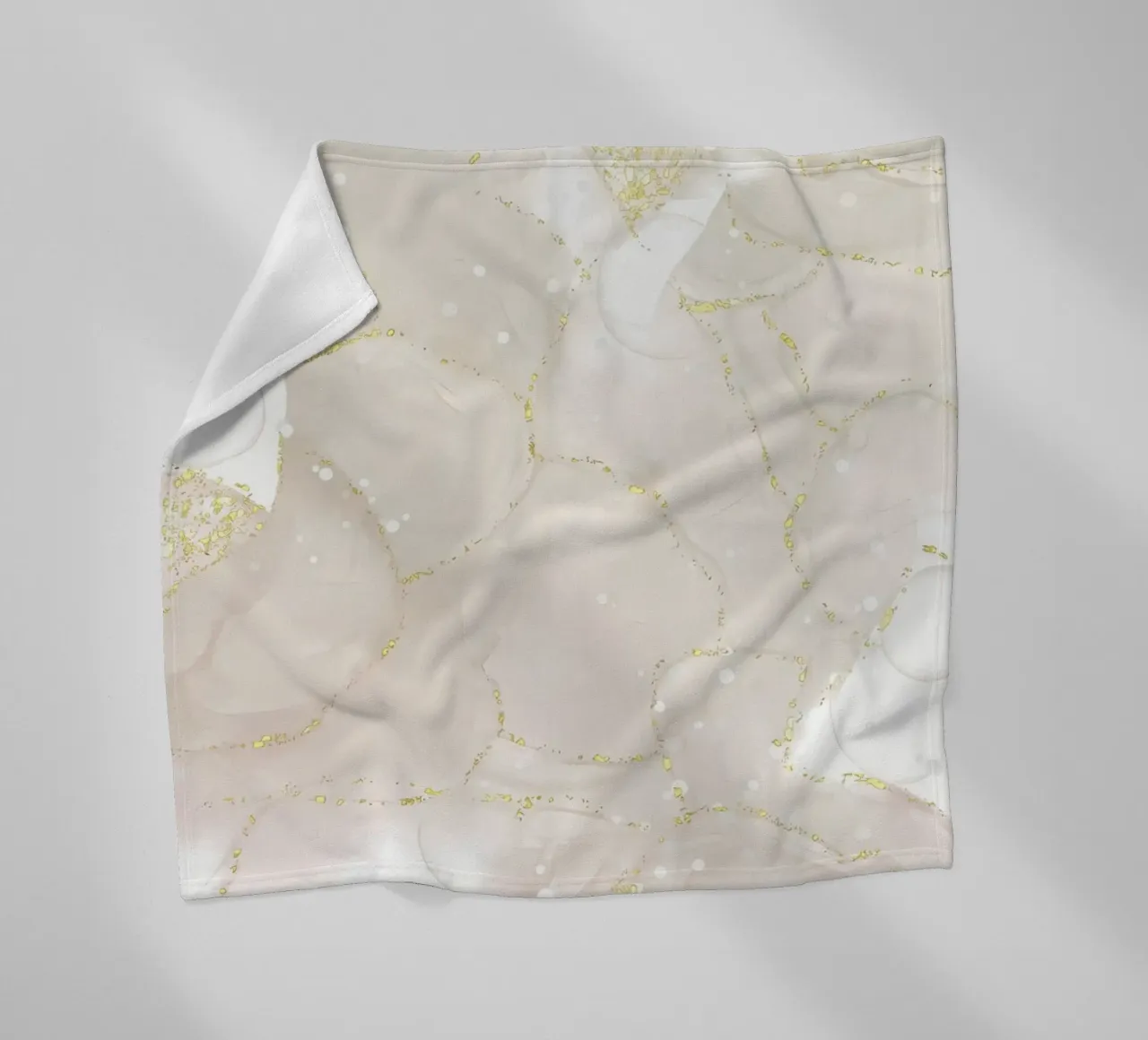 Marmo marrone con linea e scintillio d'oro coperta in pile da mitaco