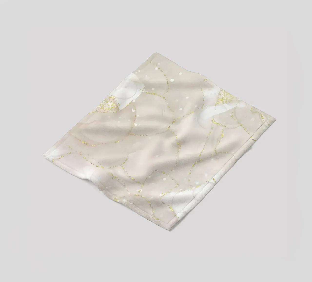 Marmo marrone con linea e scintillio d'oro coperta in pile da mitaco