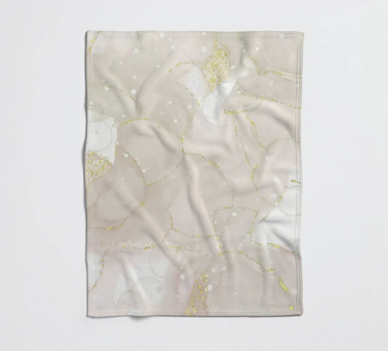 Marmo marrone con linea e scintillio d'oro coperta in pile da mitaco