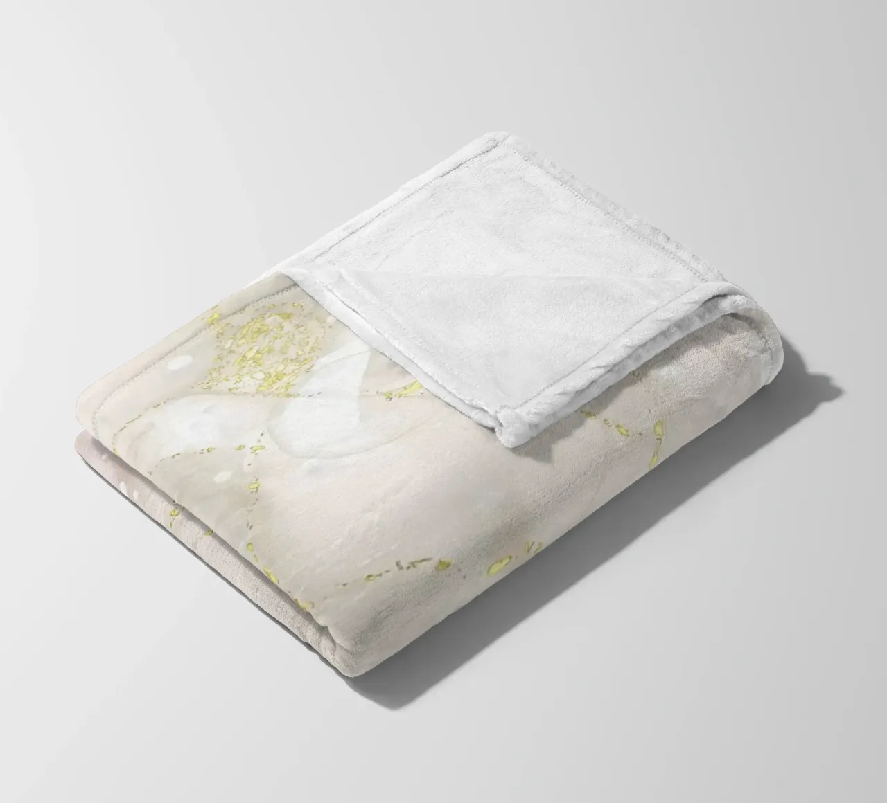 Marmo marrone con linea e scintillio d'oro coperta in pile da mitaco