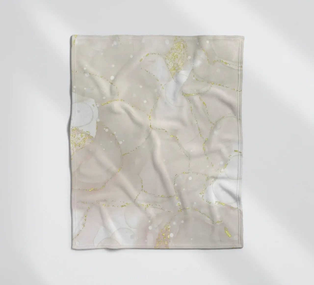 Marmo marrone con linea e scintillio d'oro coperta in pile da mitaco