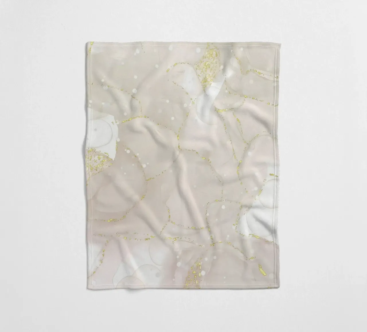 Marmo marrone con linea e scintillio d'oro coperta in pile da mitaco