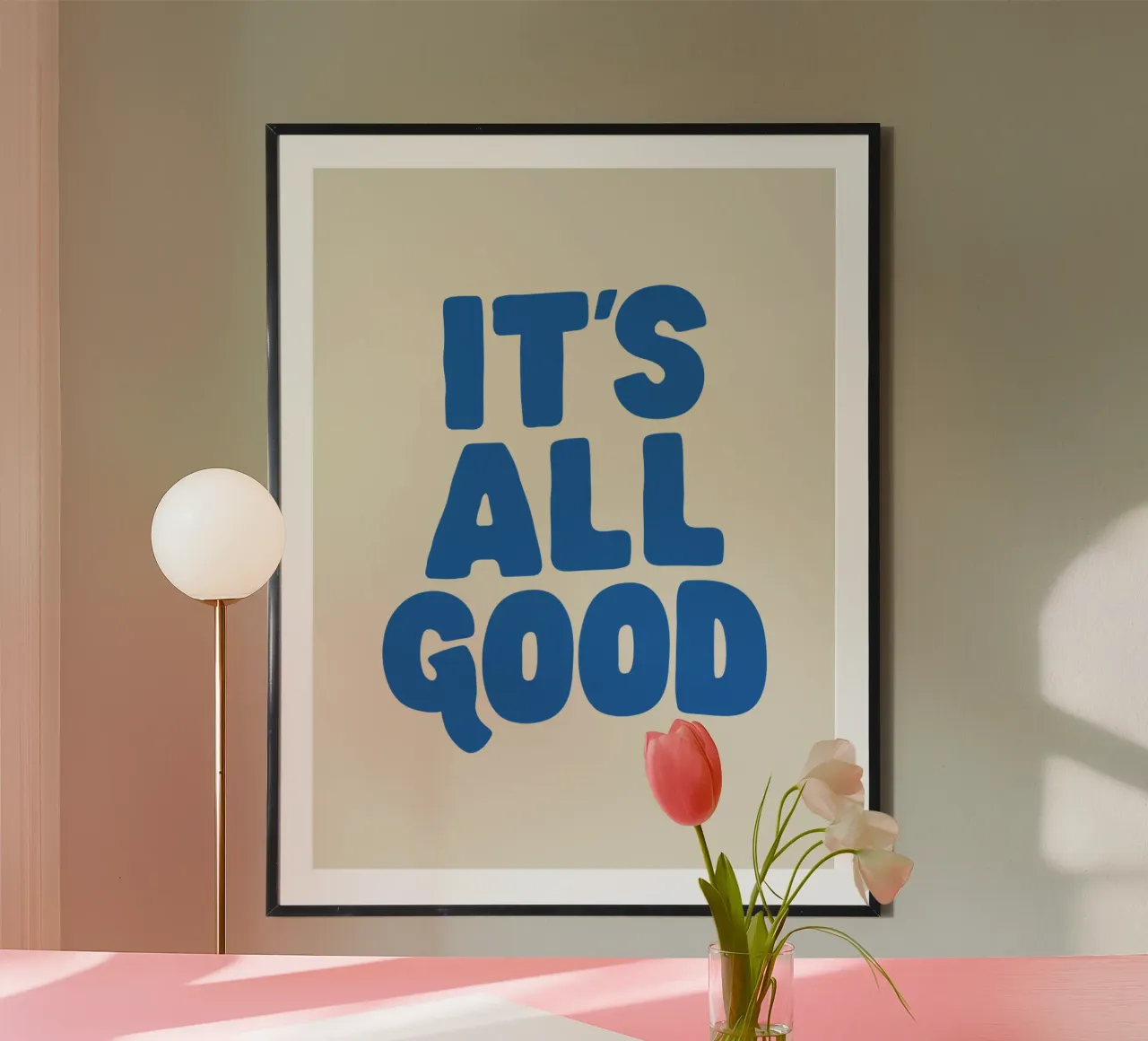 Alles ist gut Positiv Minimalistisch Inspirierend Typografie Hahnemühle von THE MOTIVATED TYPE