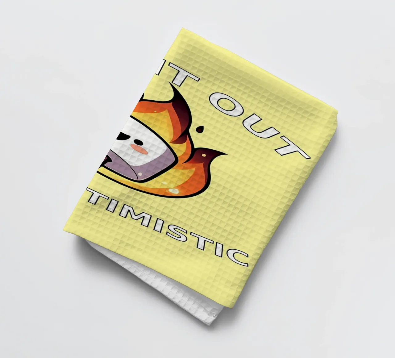 Maglietta divertente Marshmallow Burnt Out But Optimistic canovaccio da cucina da mitaco