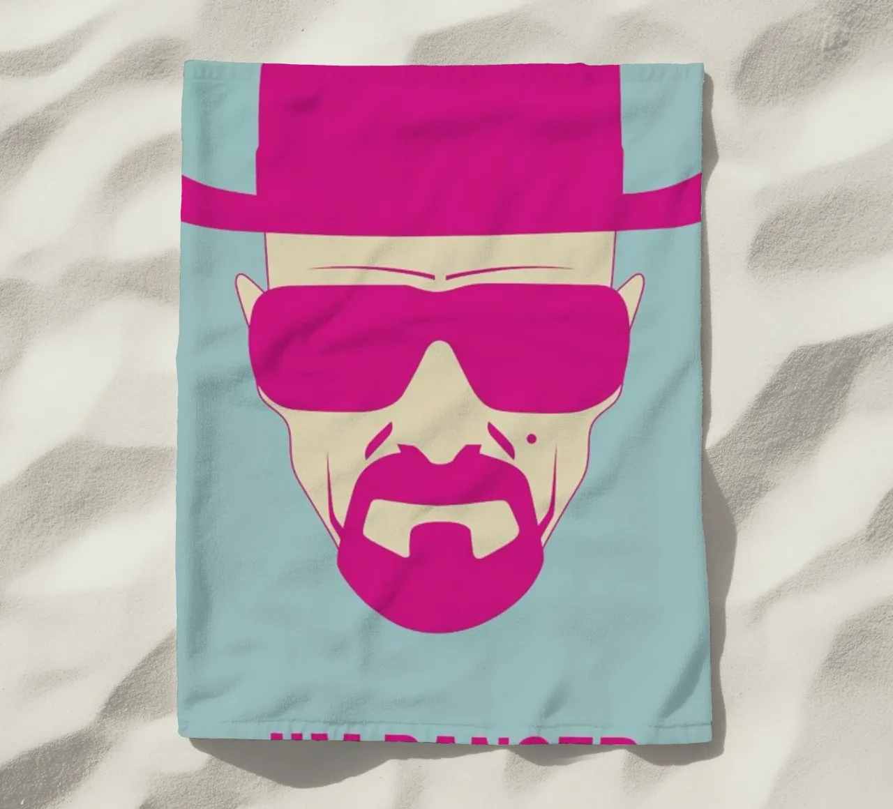 I'm Danger Poster 2 beach towel by Naxart