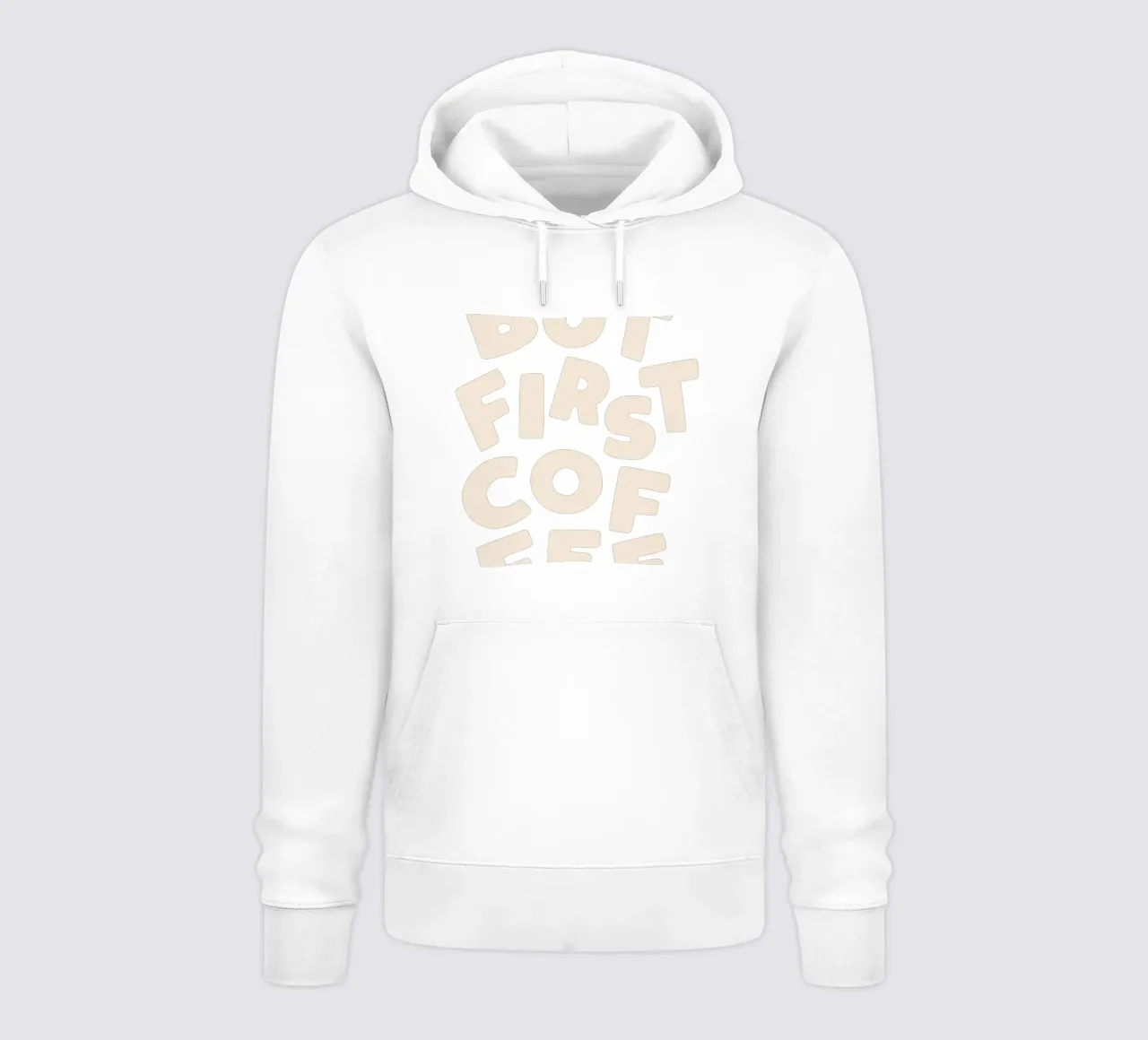 Ma prima il caffè Decorazione murale monocromatica per la cucina moderna felpa con cappuccio da THE MOTIVATED TYPE