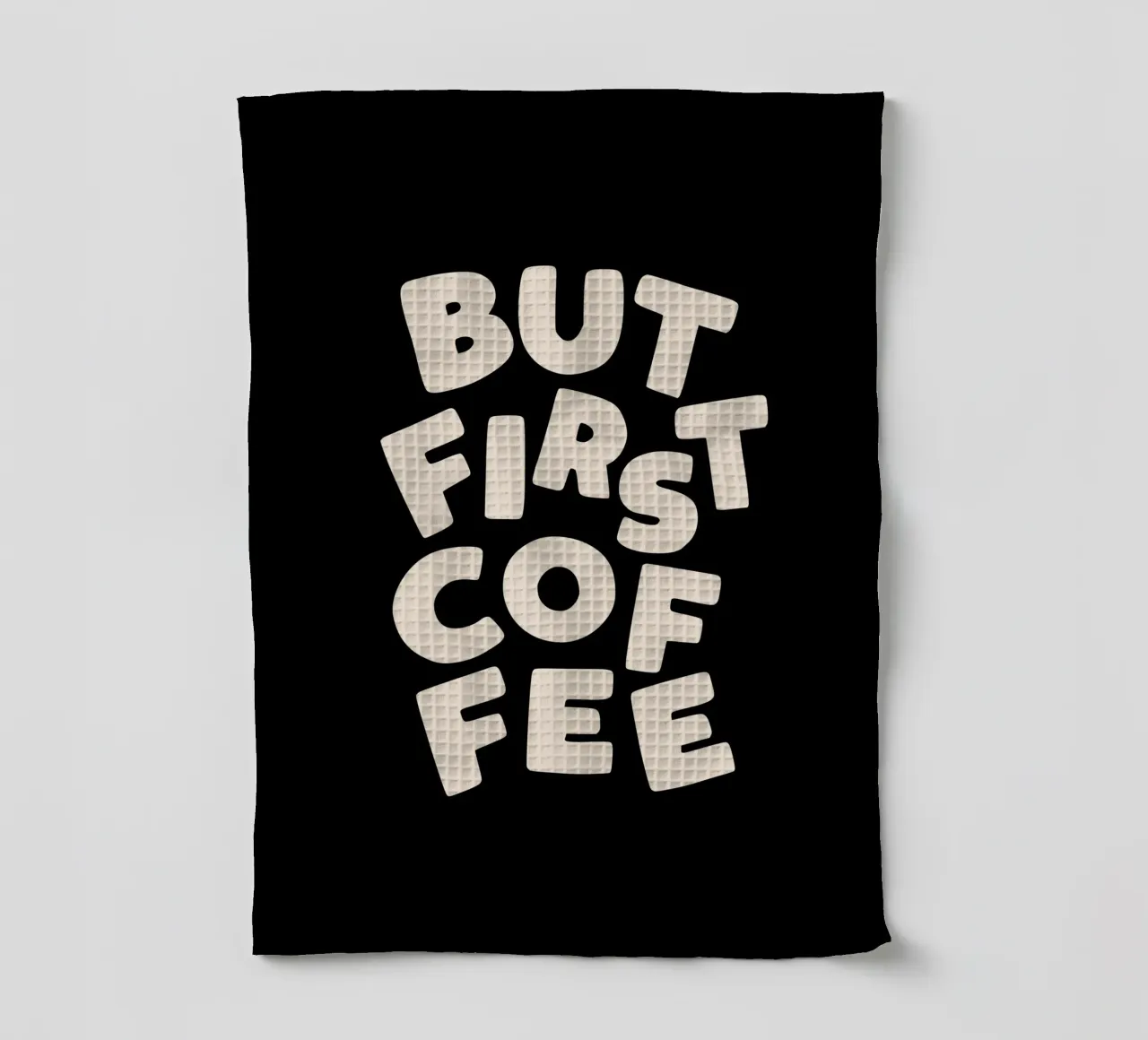 Ma prima il caffè Decorazione murale monocromatica per la cucina moderna canovaccio da cucina da THE MOTIVATED TYPE