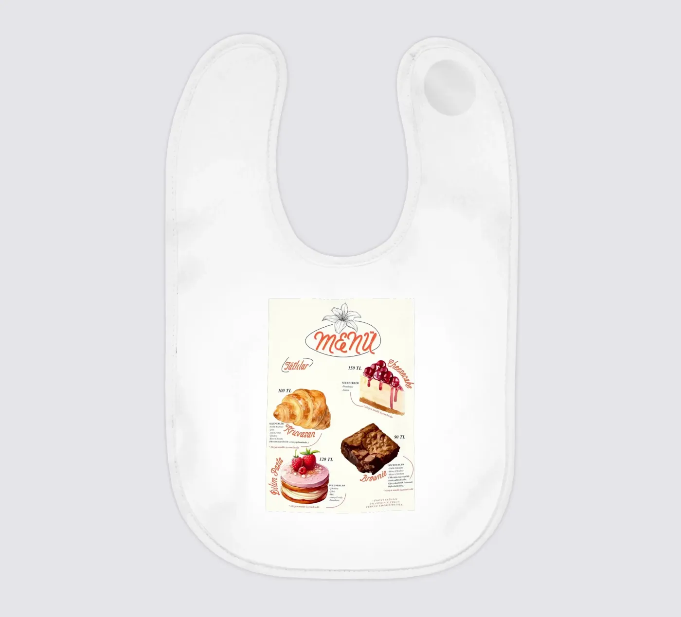 cake menu bavoir de mitaco