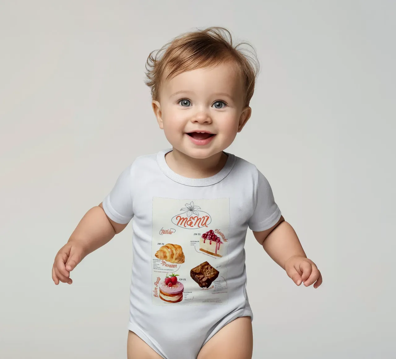 cake menu babyrompertje korte mouwen van mitaco