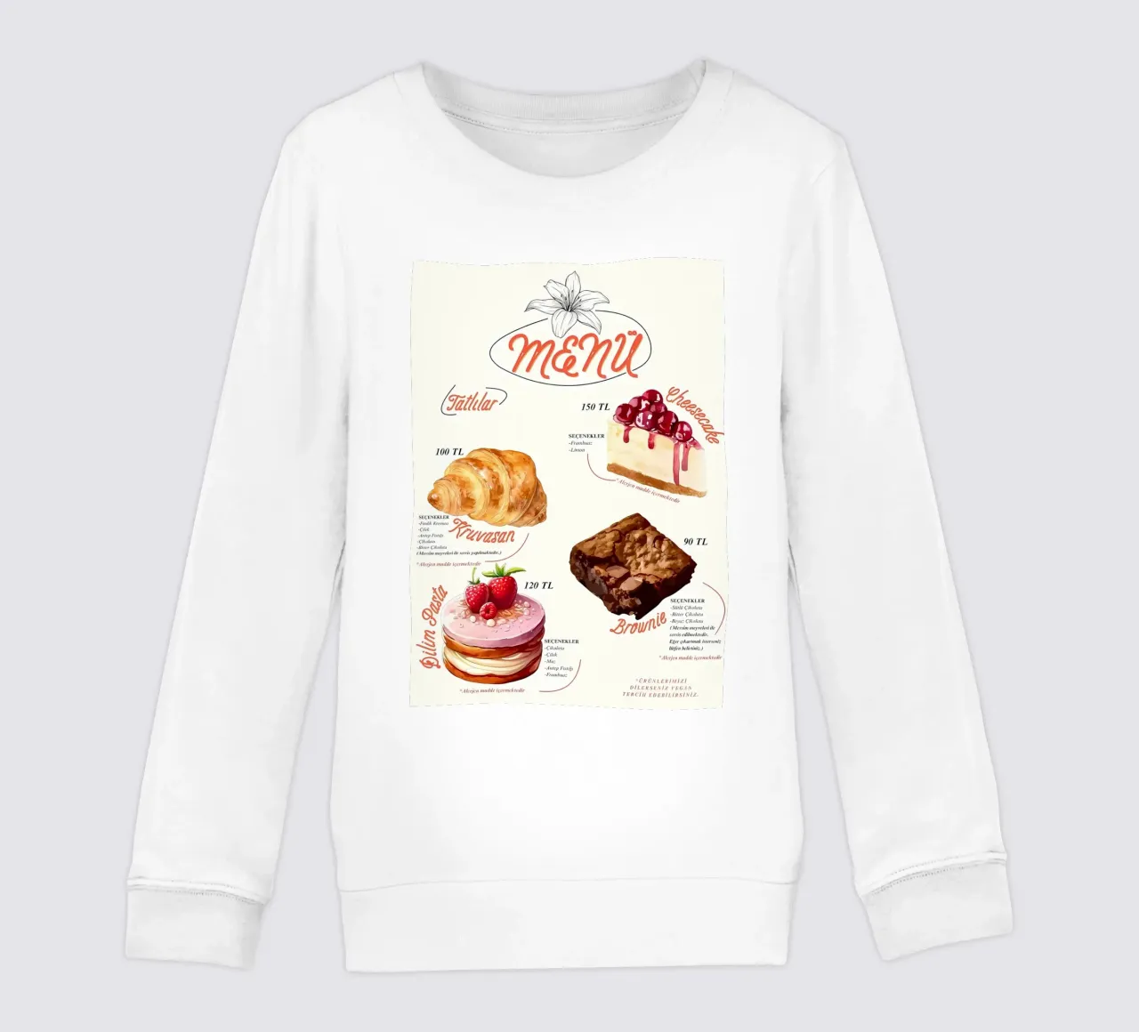 menu torta felpa bambino da mitaco