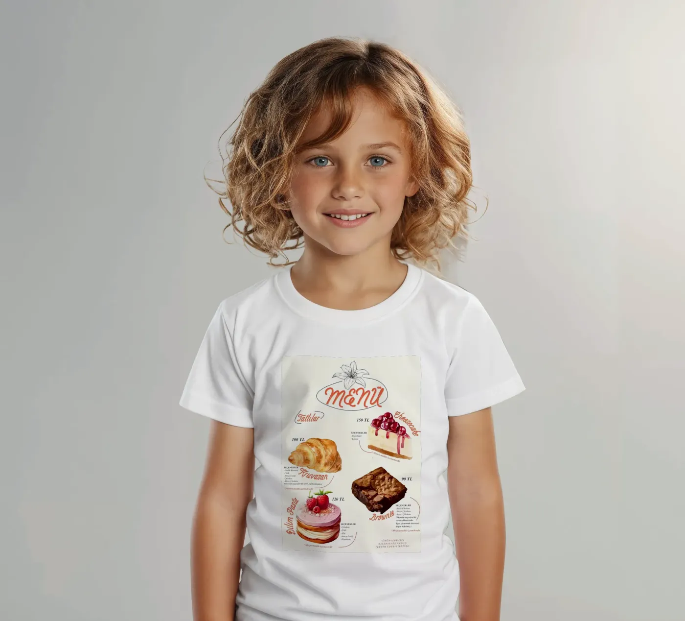 menu torta t-shirt bambini da mitaco