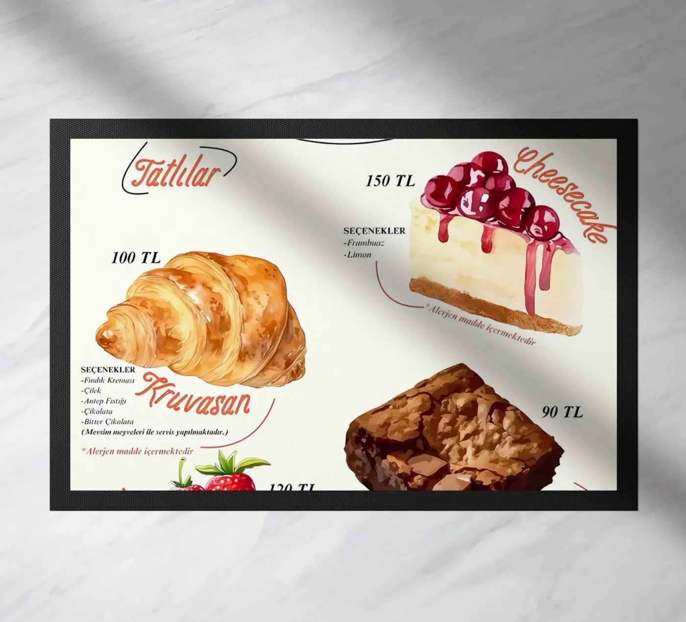 cake menu deurmat van mitaco