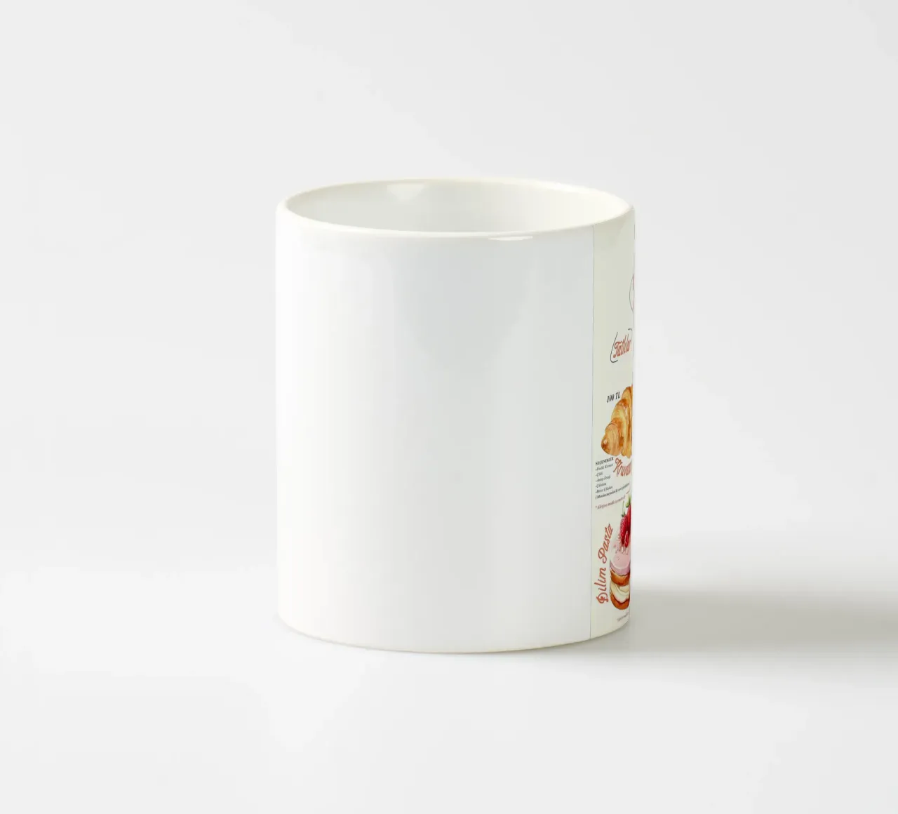 menu torta tazza in ceramica da mitaco