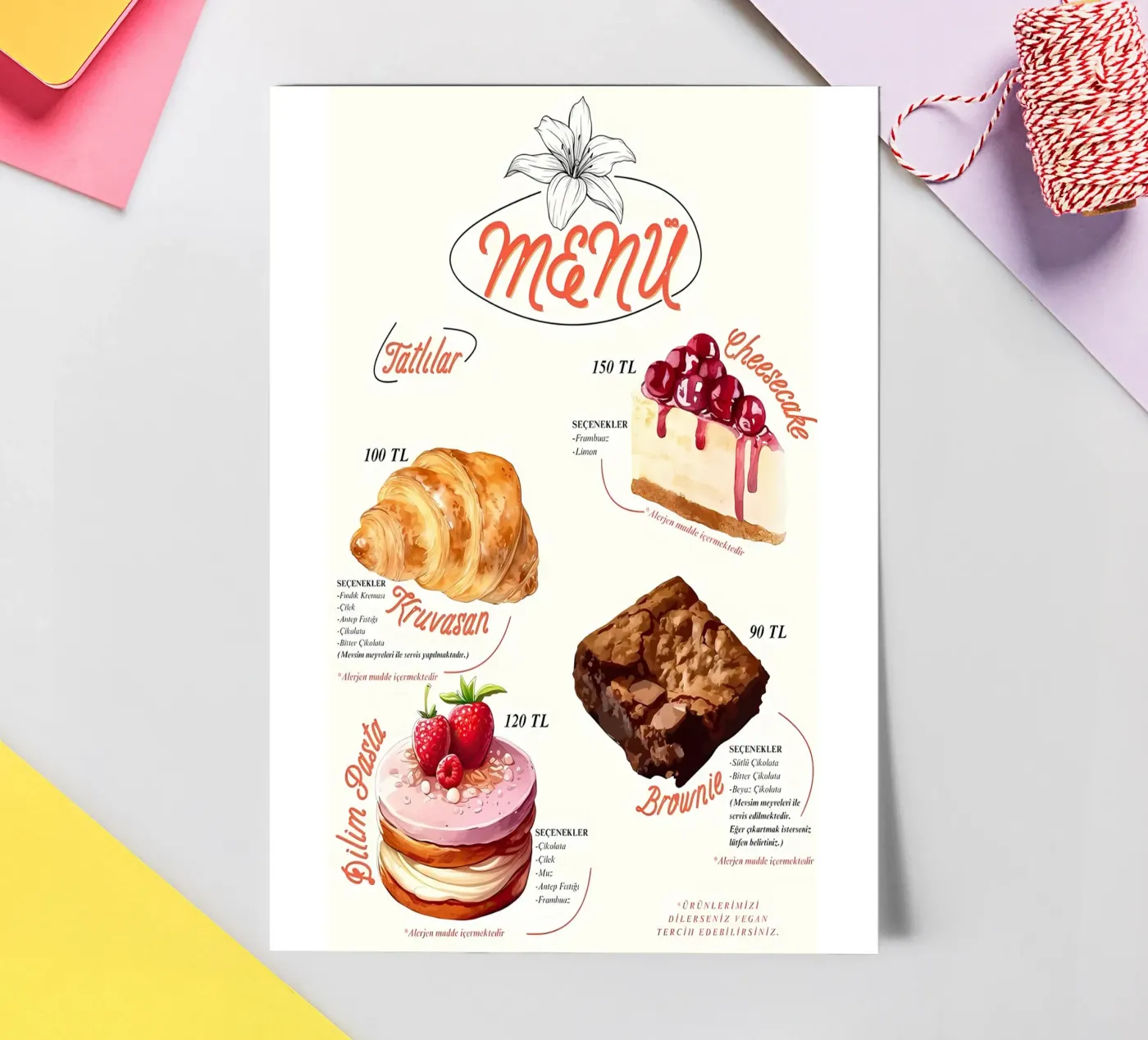 cake menu sticker sheet by mitaco