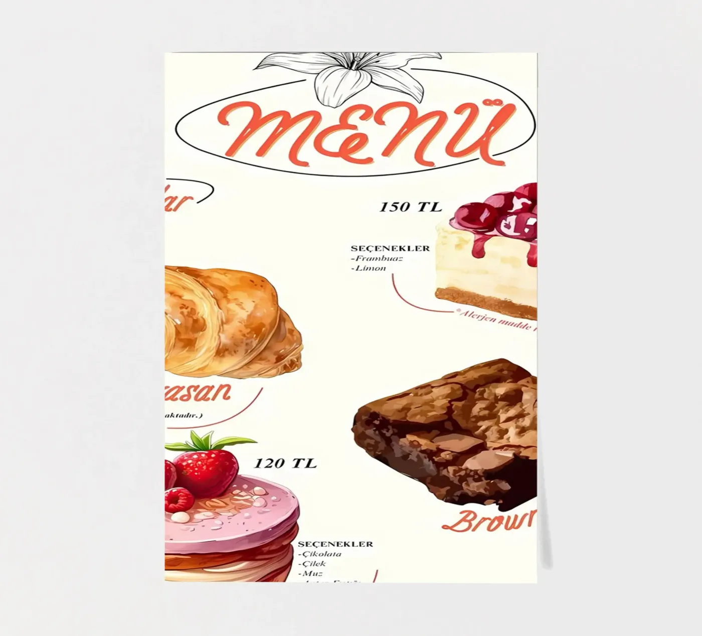 cake menu sticker sheet by mitaco