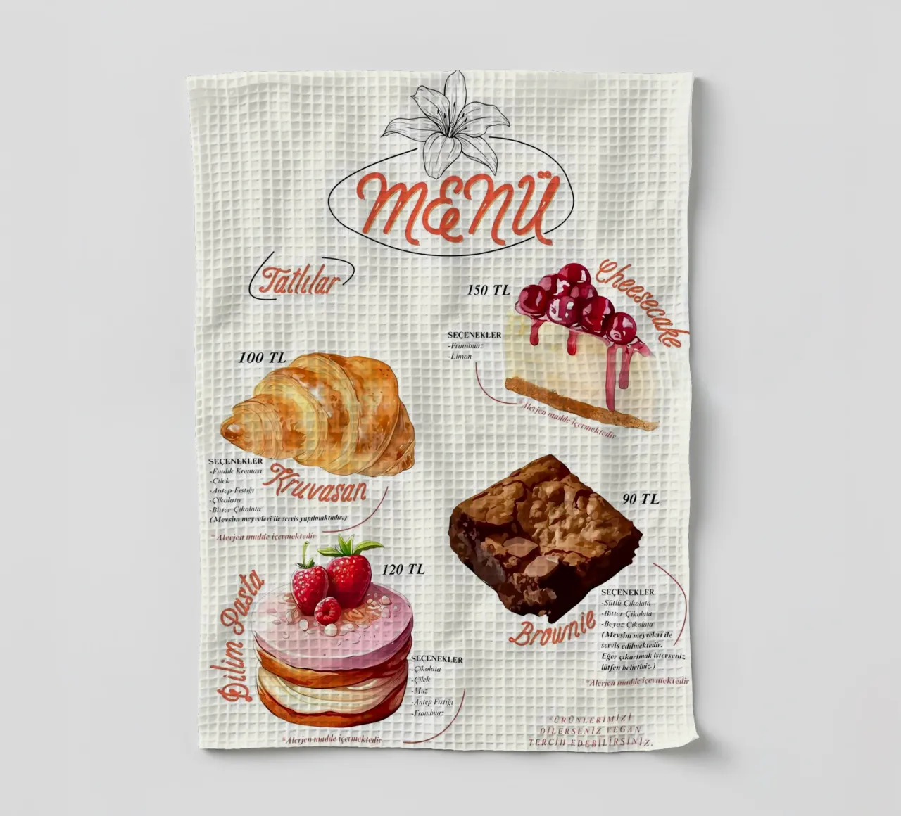 menu gâteau torchon de mitaco