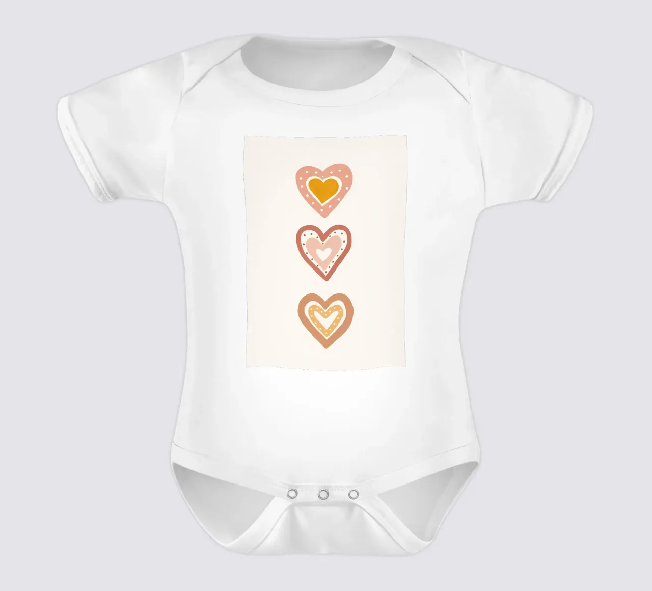 Cuore body neonato maniche corte da Manhmai
