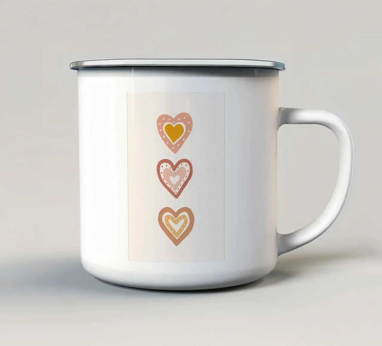 Cuore tazza in smalto da Manhmai