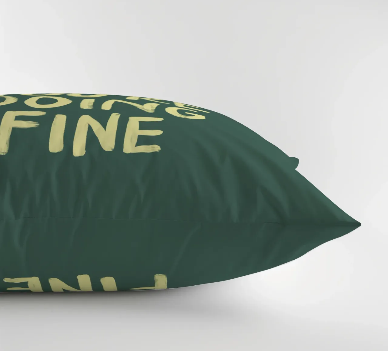 Slow Down You're Doing Fine Encouraging Motivational Quote decorative cushion by THE MOTIVATED TYPE