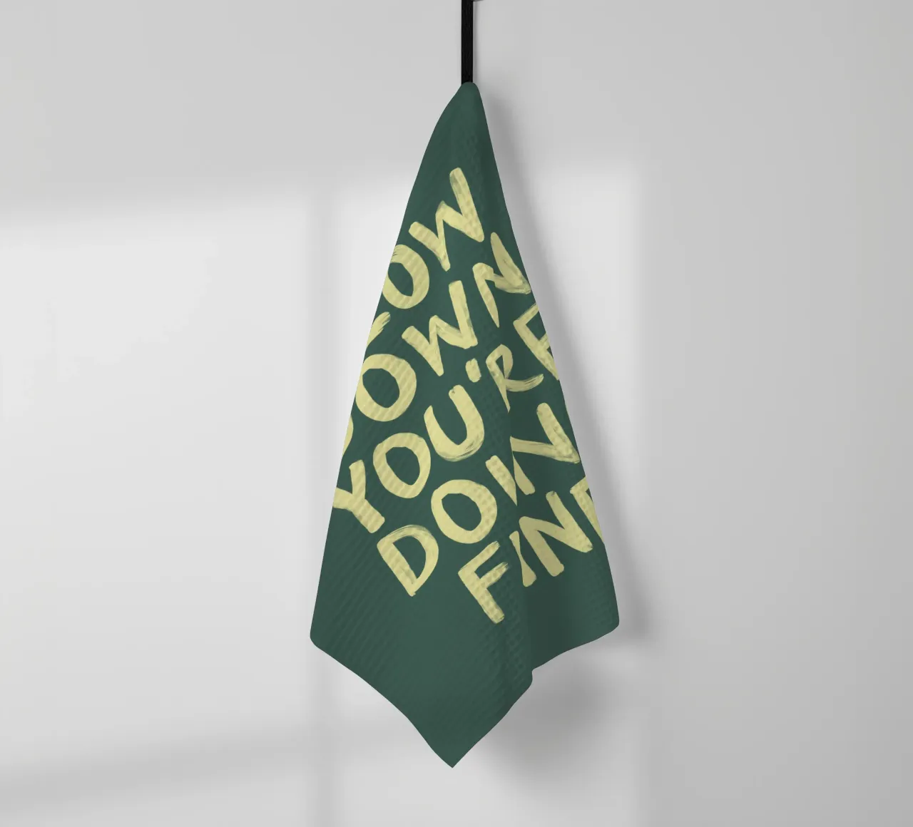 Slow Down You're Doing Fine Ermutigendes Motivationszitat Geschirrtuch von THE MOTIVATED TYPE