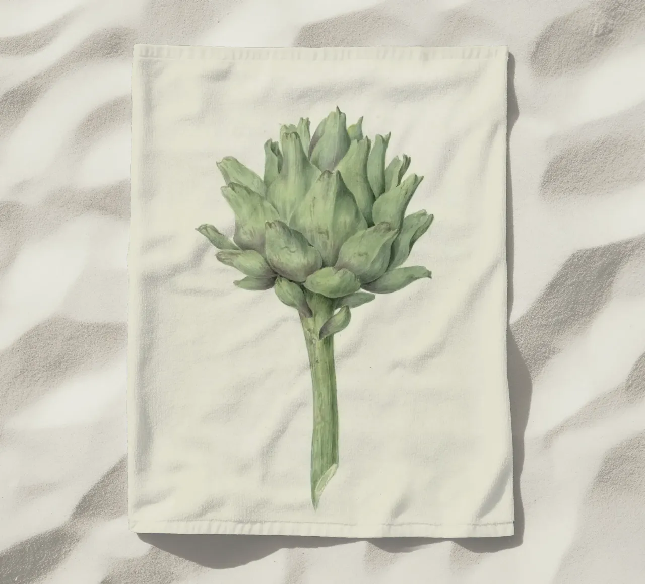 Studio del carciofo - Illustrazione botanica d'epoca telo mare da Studio Vintage