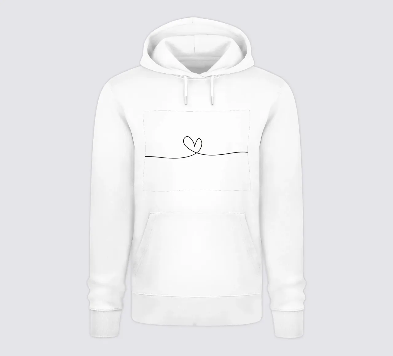 Linea del cuore felpa con cappuccio da Manhmai