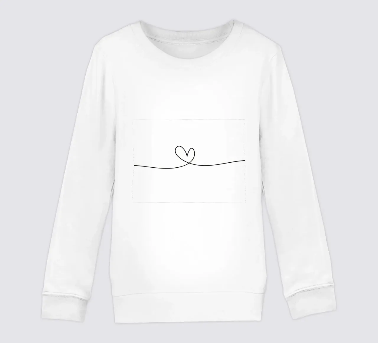 Linea del cuore felpa bambino da Manhmai