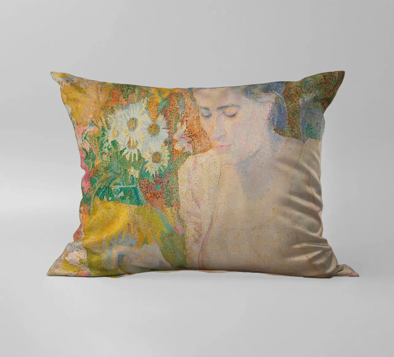Donna che legge in un interno vivace - Jan Toorop cuscino da Studio Vintage