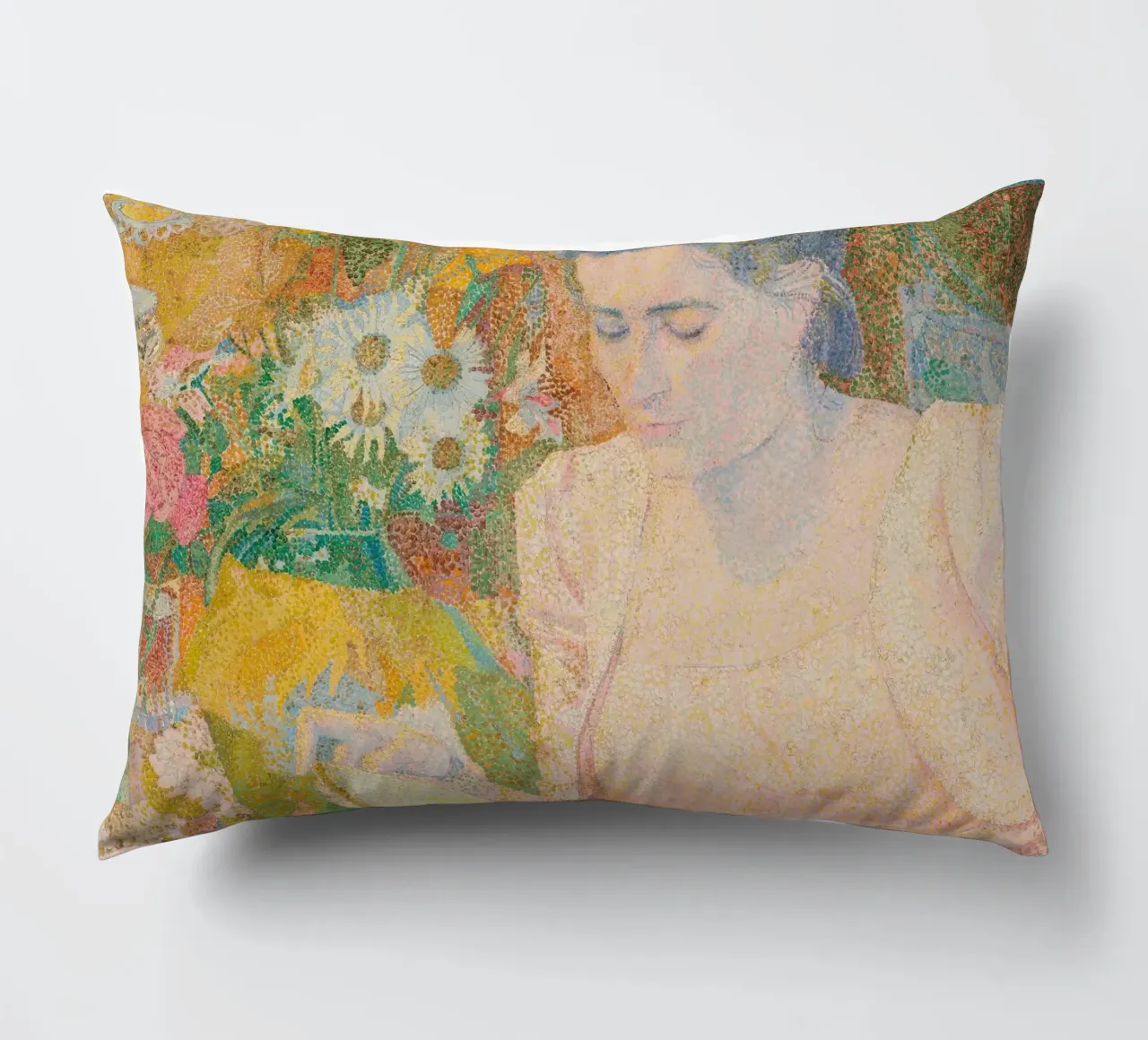 Donna che legge in un interno vivace - Jan Toorop cuscino da Studio Vintage