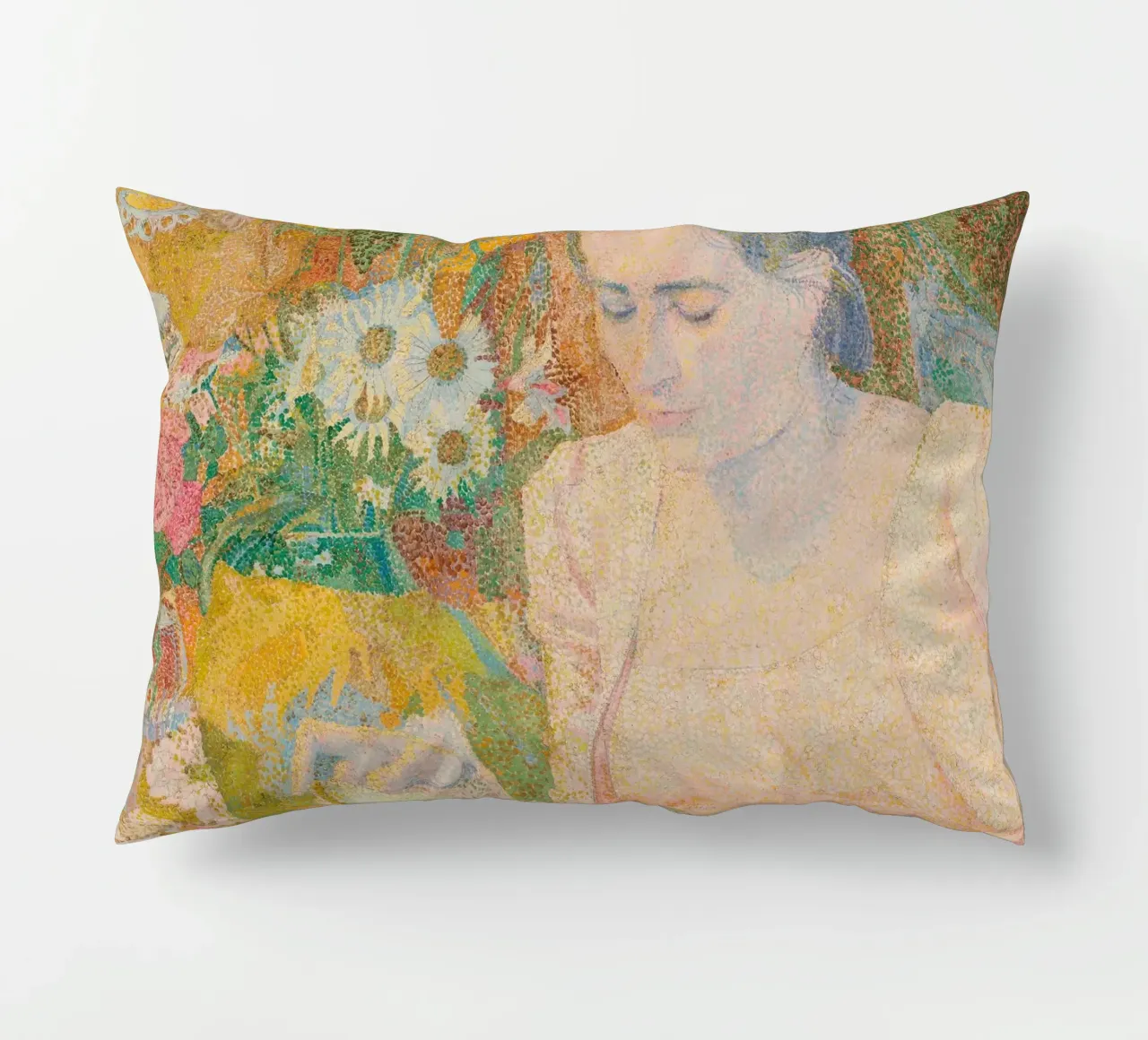Donna che legge in un interno vivace - Jan Toorop cuscino da Studio Vintage