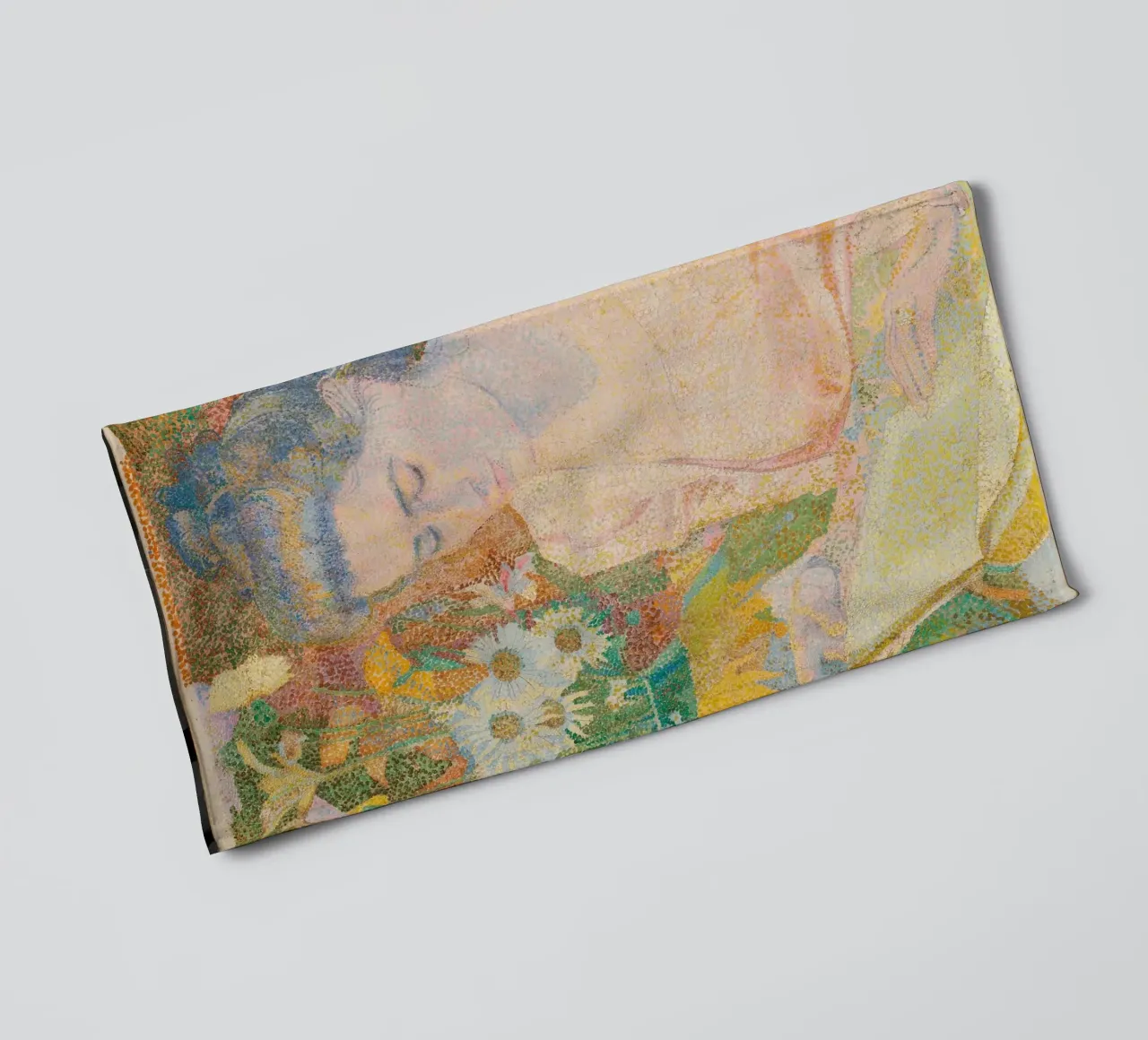 Femme lisant dans un intérieur dynamique - Jan Toorop serviette de bain de Studio Vintage