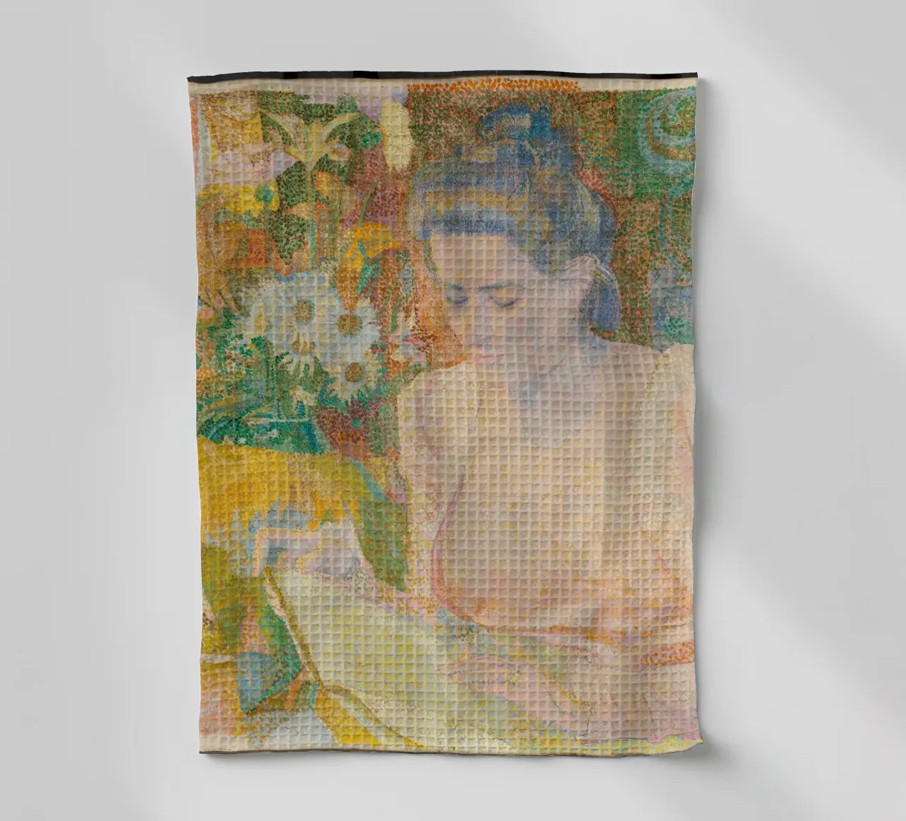 Donna che legge in un interno vivace - Jan Toorop canovaccio da cucina da Studio Vintage