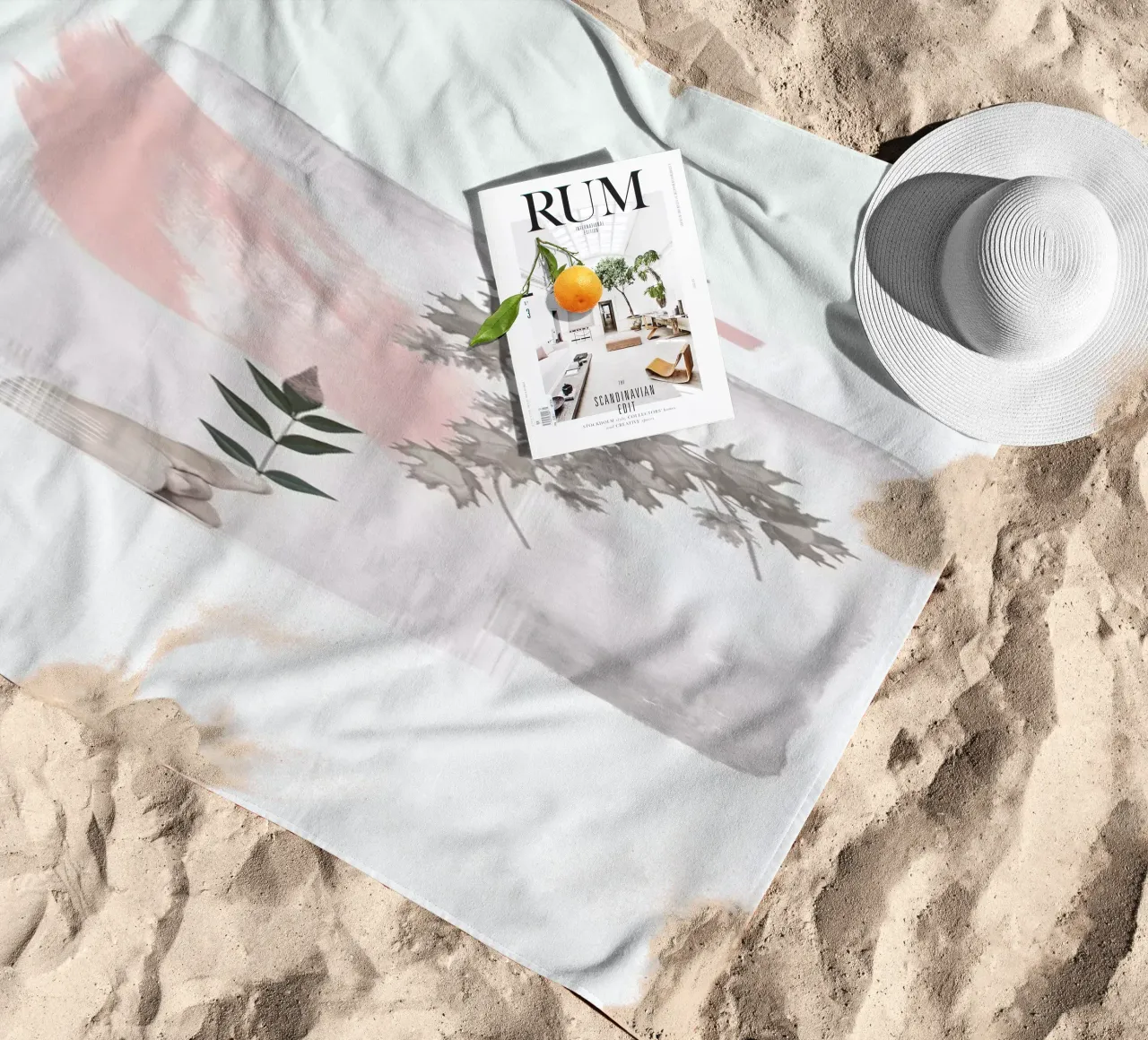 Collage beach towel by KRUTH DESIGN