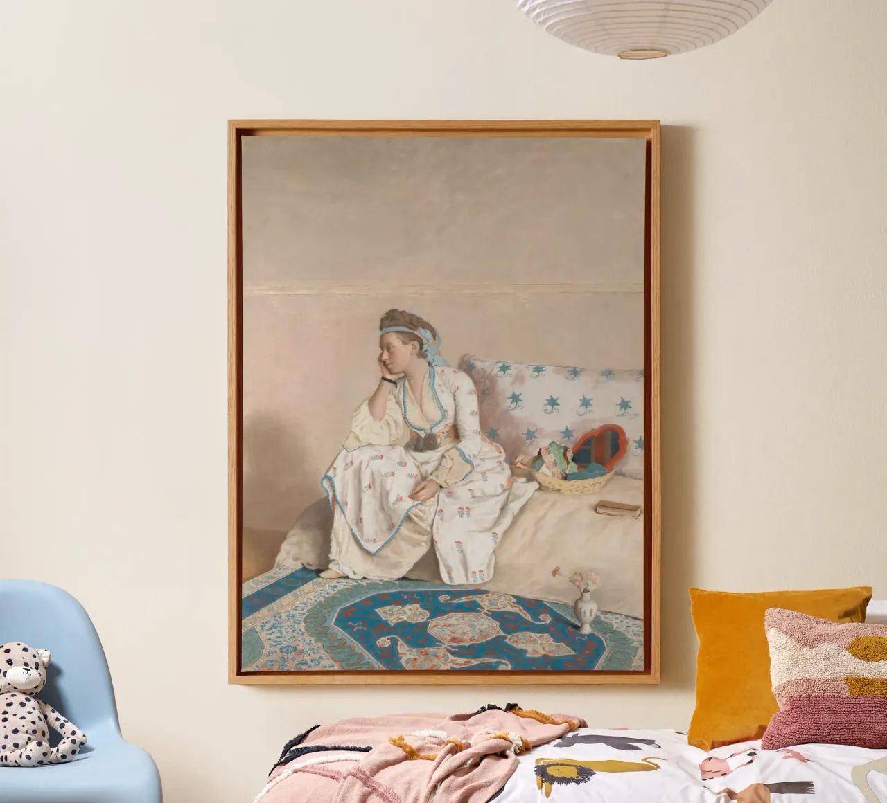 Woman Reading – Portrait by Jan Toorop, 1886 canvas with Floater frame by Studio Vintage